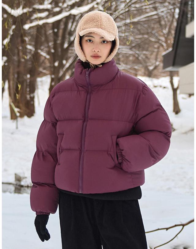 미니멀프로젝트 미니멀 글로시 크롭 푸퍼 숏패딩 MPJ109 / 4color W 착용컷
