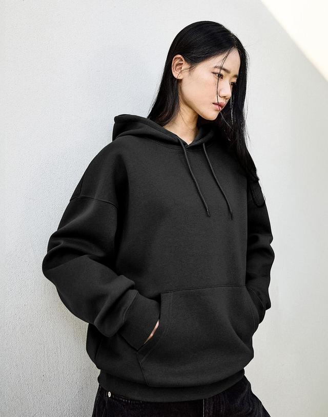 미니멀프로젝트 리파인드 스탠다드 기모 후드 티셔츠 MHT200 / 5color W 착용컷
