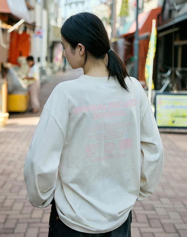 미니멀프로젝트 페이즈 오버핏 롱 슬리브 티셔츠 MLT119 / 4color W 착용컷