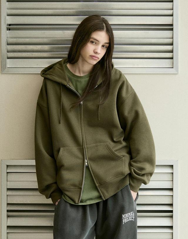 미니멀프로젝트 리파인드 스탠다드 기모 후드집업 MZT200 / 8COLOR W 착용컷