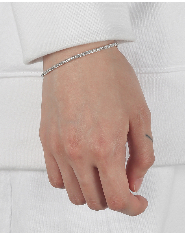 쿼르코어 7308 silver92.5 BRACELET 착용컷