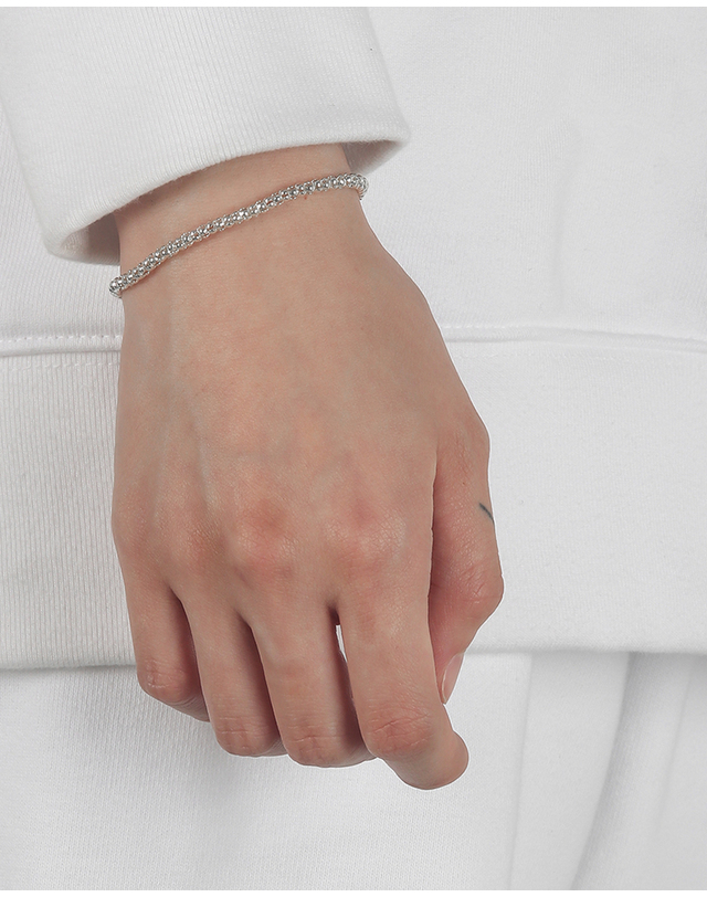 쿼르코어 7307 silver92.5 BRACELET 착용컷