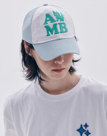엠블러 남여공용 AMB cat 자수 볼캡 AH601-블루