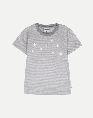엠블러 Star ver2 스트라이프 크롭 반팔 티셔츠 ACR702-블루