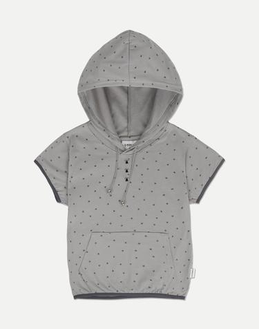 엠블러 Star Cotton Hoodie 반팔 후드 티셔츠 ACR704-멜란지