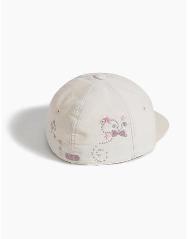 엠블러 남여공용 Vintage Butterfly Cap 자수 캠프 볼캡 AH702-아이보리
