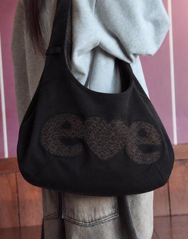 엠블러 Reversible leopard bag 호보백 AC802-블랙