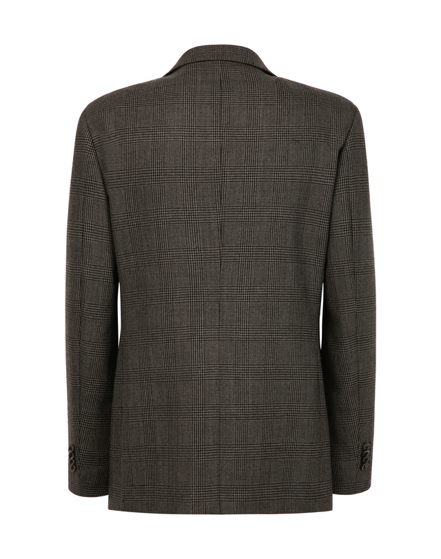 마에스트로 남성 [DORMEUIL] 다크네이비 브리티쉬 글렌체크 자켓 진한 브라운 착용컷