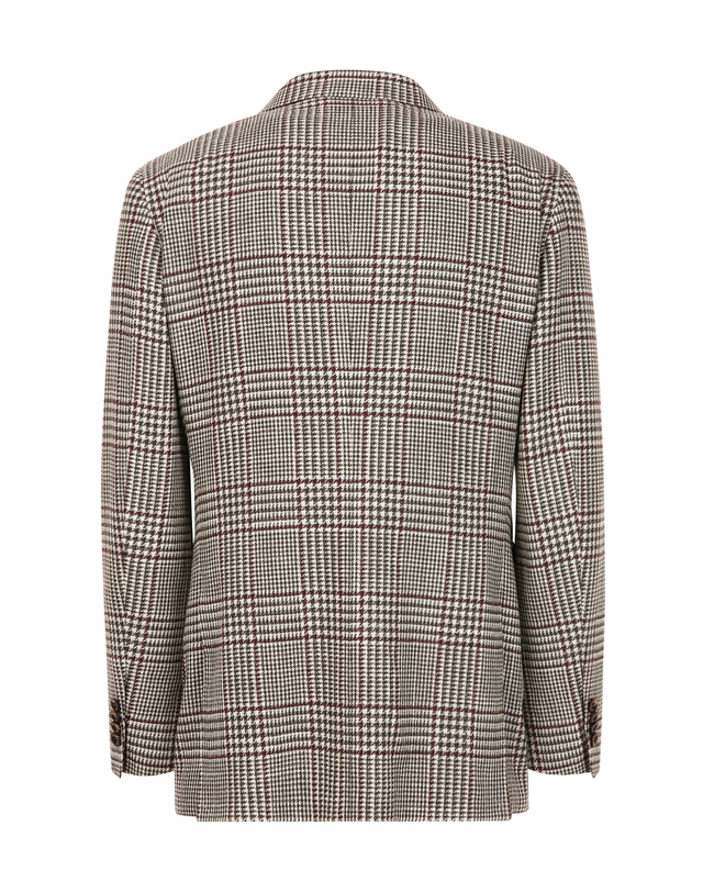 마에스트로 남성 [ALBERO][ZEGNA] 다크브라운 울캐시실크 글렌체크 자켓 진한 브라운 착용컷