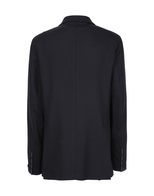 마에스트로 남성 [TAGLIATORE] 네이비 패턴 울혼방 긴팔 자켓 착용컷