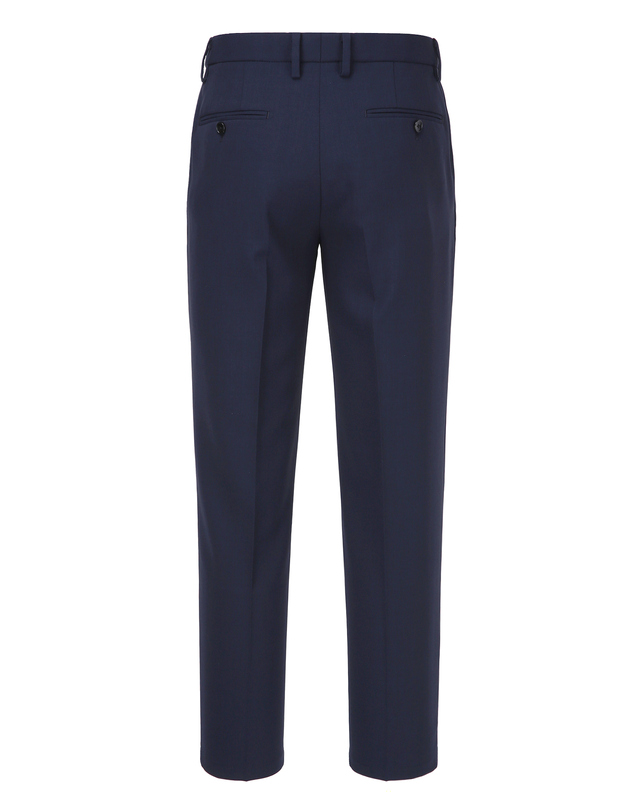 마에스트로 남성 네이비 비즈니스 경량 셋업 팬츠 (One Pleated Tapered Fit) 착용컷