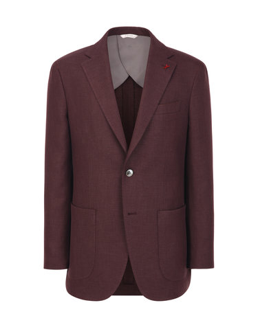 [ALBERO][ZEGNA] 와인 린넨울실크 솔리드 라이크 멜란지 자켓