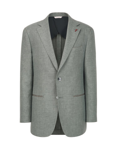 [ALBERO][ZEGNA] 라이트그린 린넨울실크 솔리드 라이크 멜란지 자켓