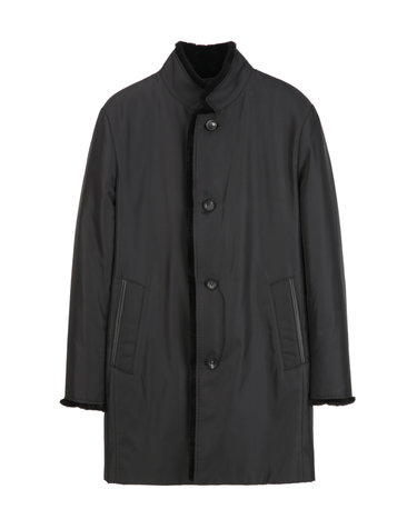 [ALBERO][ZEGNA] 블랙 화섬 풀퍼 트렌치코트