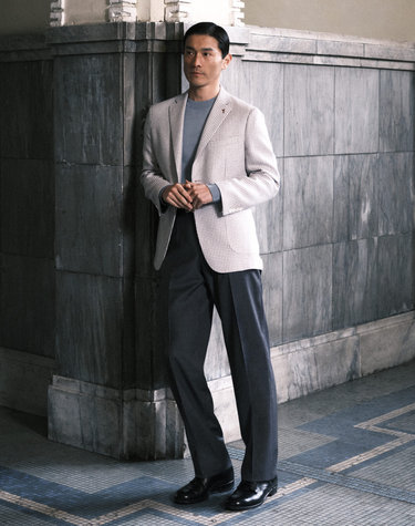 [ALBERO][ZEGNA] 그레이 울 솔리드 팬츠