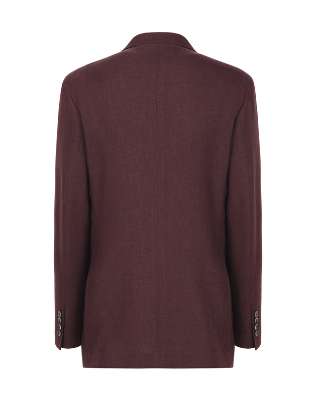 마에스트로 남성 [ALBERO][ZEGNA] 와인 린넨울실크 솔리드 라이크 멜란지 자켓 착용컷