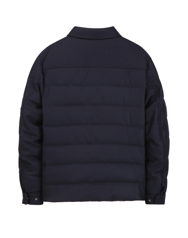 마에스트로 남성 [ALBERO][LORO PIANA 원단] 네이비 셔츠형 다운 점퍼 상세