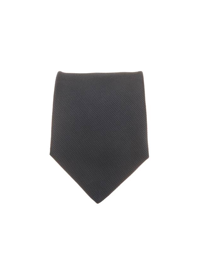 마에스트로 남성 다크네이비 실크 솔리드 타이 진한 네이비 착용컷
