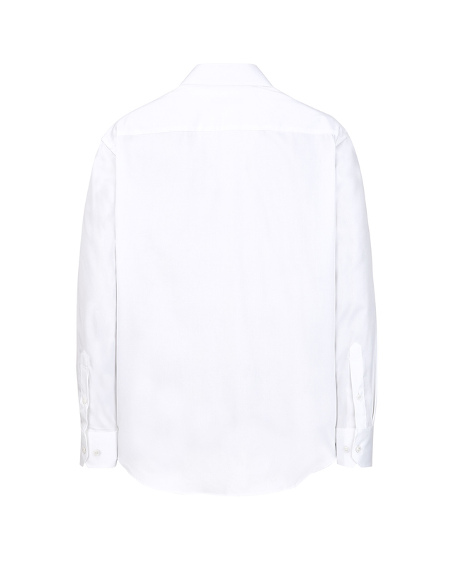 마에스트로 남성 [SOKTAS_NON IRON] 수입원단_ 레귤러핏 와이드카라 화이트 드레스 셔츠 흰색 착용컷