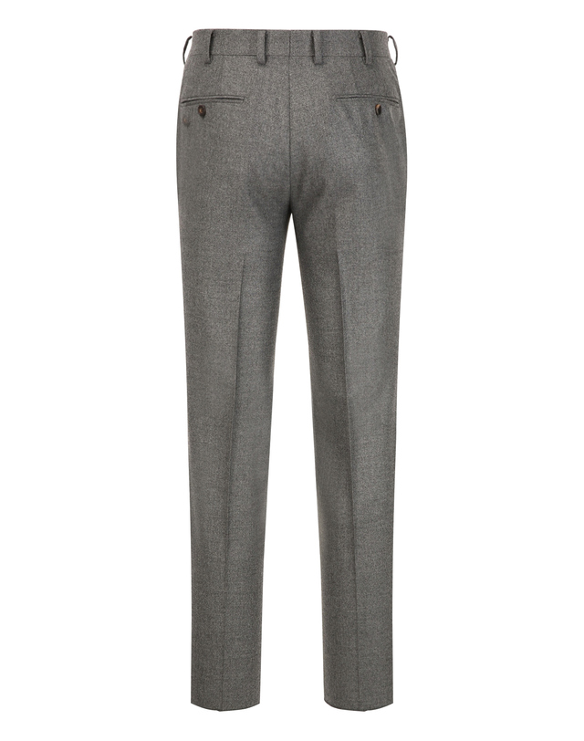마에스트로 남성 [COMFORT][LORO PIANA 원단] 그레이 플란넬 솔리드 수트팬츠 착용컷