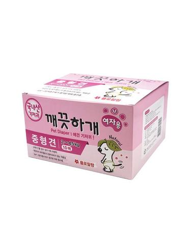 [깨끗하개] 기저귀 여아용 M 10매