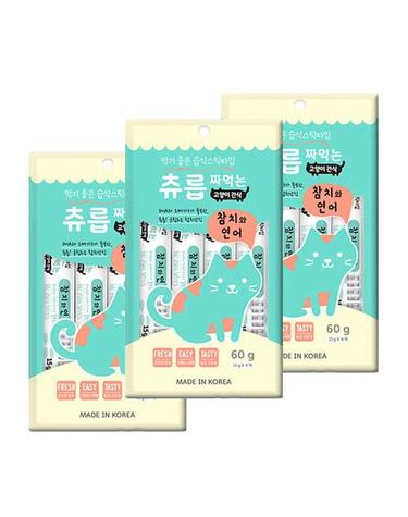 [츄릅] 짜먹는 참치_연어 60g x 3개 고양이간식