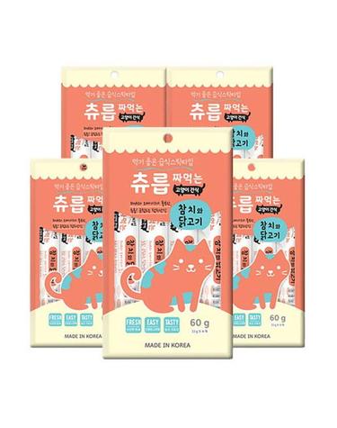 [츄릅] 짜먹는 참치_닭고기 60g x 5개 고양이간식