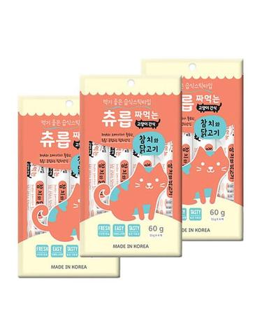 [츄릅] 짜먹는 참치_닭고기 60g x 3개 고양이간식