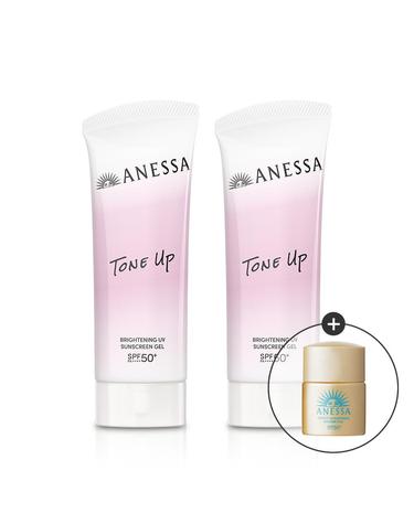 아넷사 브라이트닝 UV 선스크린 젤 NA 90g 2개세트 (전고객밀크샘플+수량별사은품)