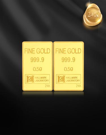 [12시이전 주문시 당일출고] [제메이스] 24K 순금 파인 골드바 0.5g x 2개