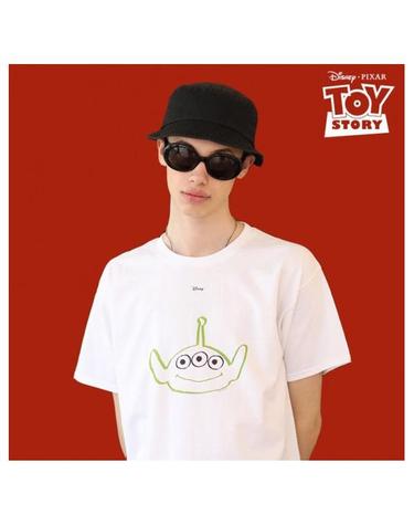 Green Alien T-Shirt White