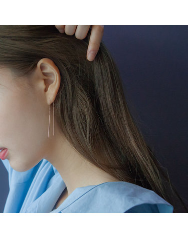 14k 귀걸이 미들 드롭 이어링
