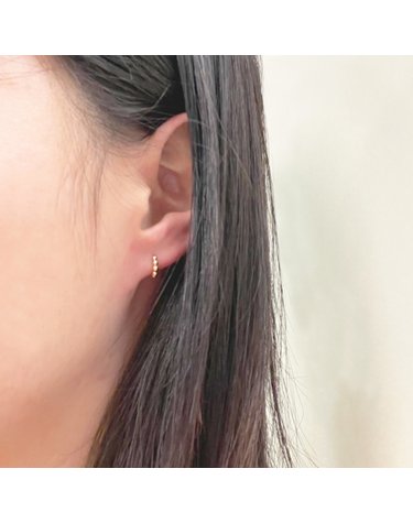 18k 귀걸이  버블 이어링 8mm