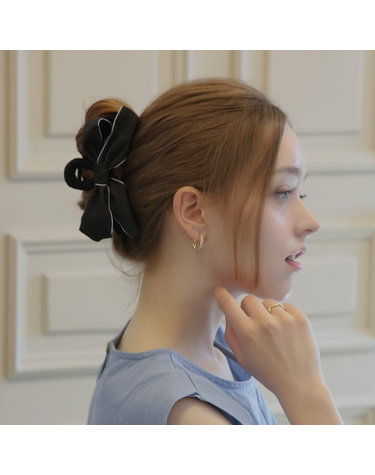 디유아모르 플리츠 리본 헤어 클립 집게핀