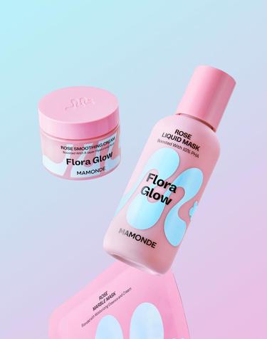 플로라 글로우 로즈 리퀴드마스크 80ml + 스무딩크림 50ml