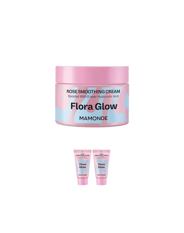 마몽드 플로라 글로우 로즈 스무딩 크림 50ml 착용컷