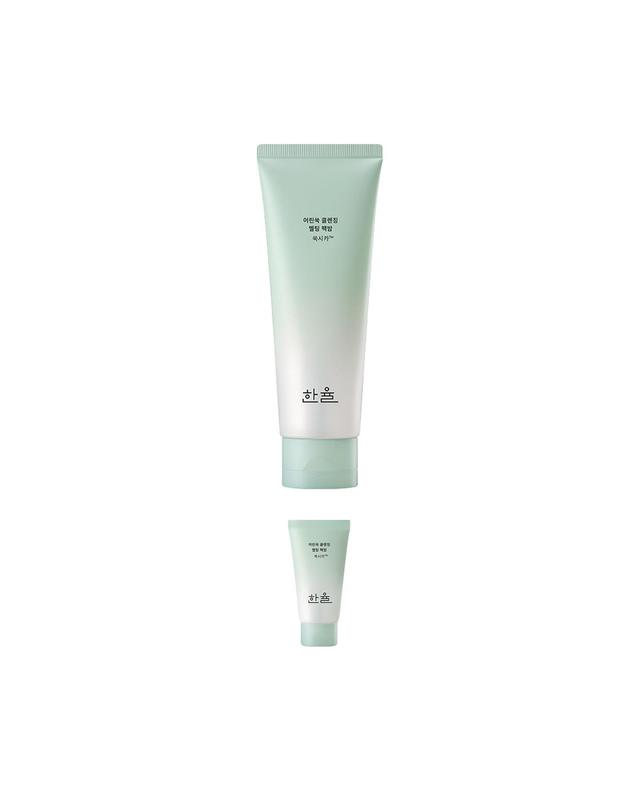 한율 어린쑥 클렌징 멜팅 팩밤 100g 착용컷