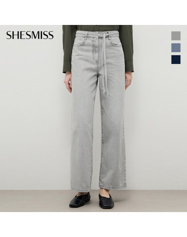 벨티드 와이드 데님 팬츠_SSMSLQ32090