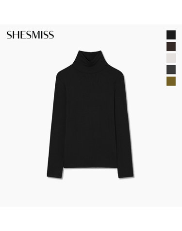 기모 리브 하이넥 티셔츠_SSJTSQ42020
