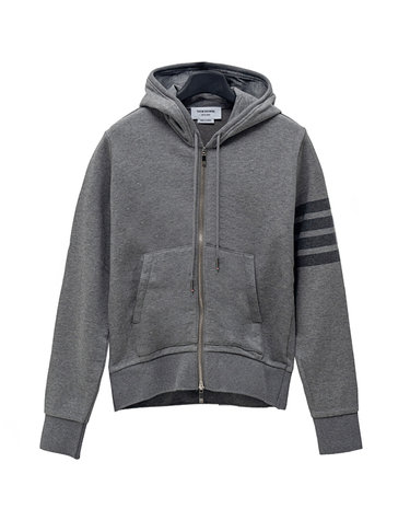 [THOM BROWNE] 톰브라운 루프백 릴렉스 후드집업 그레이 MJT249A06910-035