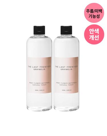 [미백/주름개선][안색개선] 로즈플라워 워터85 내추럴 토너 500ml 1+1