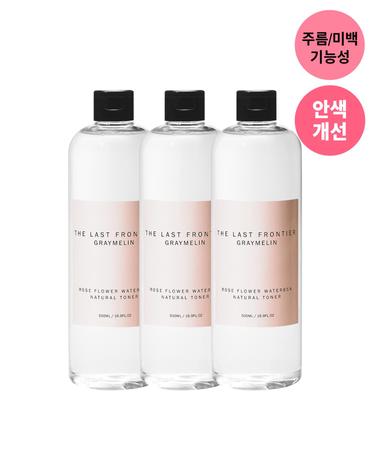 [미백/주름개선][안색개선] 로즈플라워 워터85 내추럴 토너 500ml 2+1