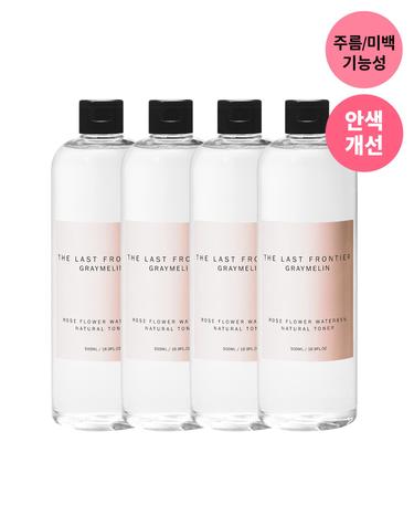 [미백/주름개선][안색개선] 로즈플라워 워터85 내추럴 토너 500ml 3+1