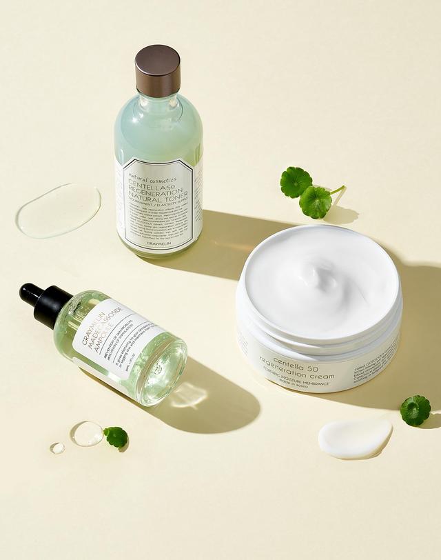 그레이멜린 [선물세트] 민감 피부 진정 세트 (센텔라 토너 130ml+크림 200g+마데카소사이드 앰플 50ml+양배추 슬리핑 팩 150ml+카놀라오일 50ml+쇼핑백) 착용컷