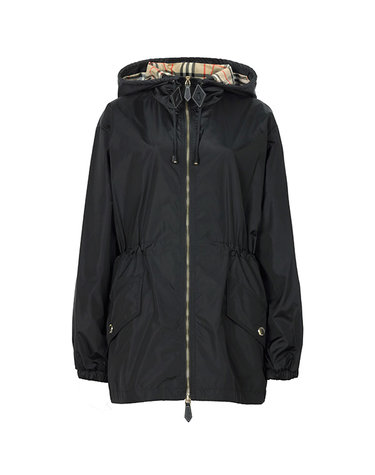 버버리 26FW 블랙 윈드브레이커 후드 집업 자켓 8113522