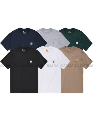 칼하트 K87 워크웨어 포켓 반팔티셔츠 (30colors)