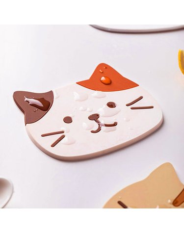 야옹이 실리콘 코스터 컵받침 5종