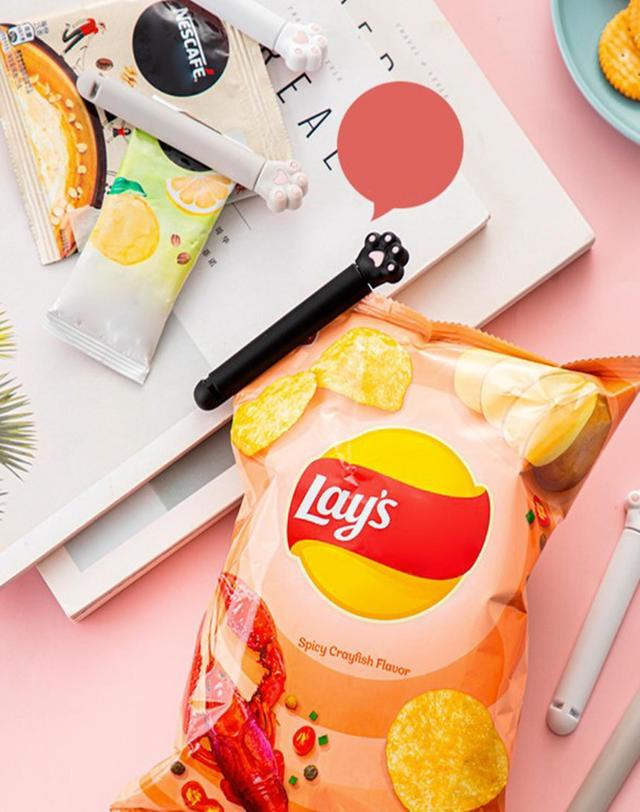 브리스크스타일 냥냥 펀치 밀봉 집게 6개 세트 착용컷