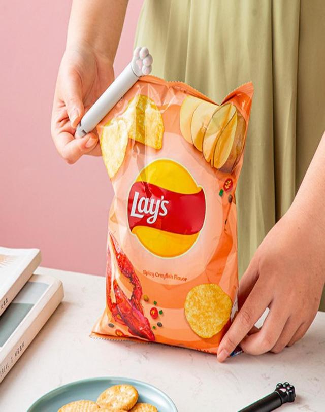 브리스크스타일 냥냥 펀치 밀봉 집게 6개 세트 착용컷