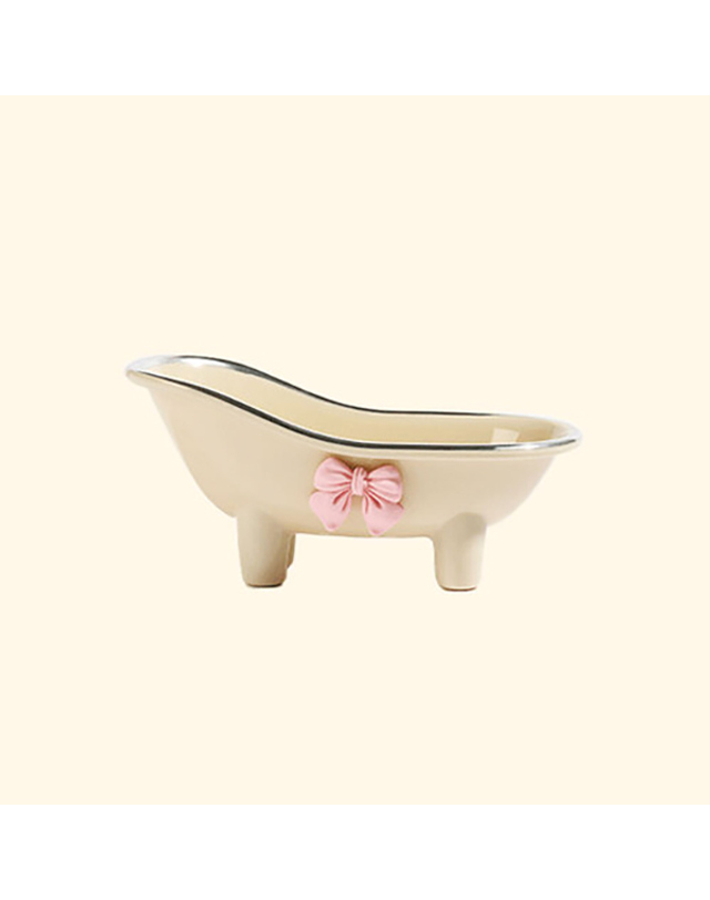 브리스크스타일 욕조모양 배수구멍 있는 비누 보관 거치대 착용컷